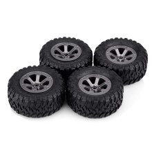 4 pezzi Pneumatici cingolati 1:16 Modello RC Pneumatici in gomma Ruote per auto telecomandate Accessori per veicoli RC Accessori 1.0 Pneumatici 1