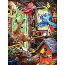 Stukjes en stukjes - Legpuzzel van 300 stukjes voor volwassenen - Nesten in de schuur - Coundry Tuinhuisje Dieren Natuur Vogelboerderij Doe Wildlife