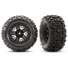 Traxxas 6792 Sledgehammer Heavy Duty 2,8 tommer formonterede sorte hjul til fjernbetjente biler