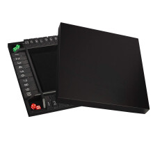 WE Games Shut The Box Bordspel - Klassiek houten dobbelsteenspel voor 4 spelers voor familiespelavond Zwart gebeitst hout 14 inch 10 cijfers Klasloka
