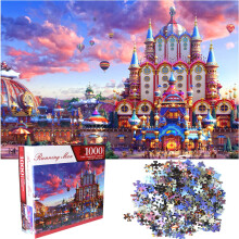 Puzzles for Adults 1000 Piece Jigsaw Puzzle 1000 Piece for Adults Hot Air Balloon and Castle Jigsaw Puzzles Game Toys Gift Home Decoration Puzzle