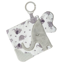 Mary Meyer Afrique Crinke Tentether Toy met babypapier en pieper 6 x 6-inch olifant