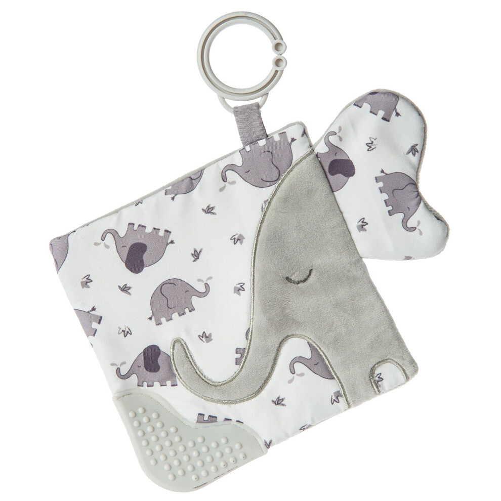 Afrique Crinkle Teether Toy With Baby Paper And Squeaker 6 X 6Inches Elephant Mary Meyer