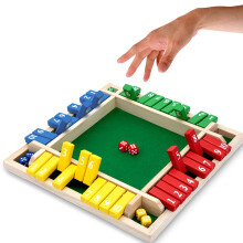 Nicecho Shut The Box Trningsspel 2-4 spelare Familj Trbrdebord Matematikspel fr vuxna och barn 8 trningar Klassiker Bordsversion Spel fr kl