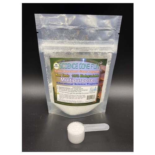 Science Gone Fun 35 gramu Polyakrylt sodn Superabsorpcn polymer plenek