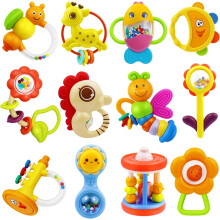 MOONTOY 12 st Baby Rassel för Spädbarn 0-6 månader, Tuggleksaker 3-6 månader