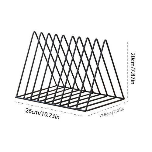 Nordic Triangle Wrought Iron Desktop Storage Rack 1