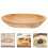 Plateau Bois Khaki Oval Simple Pour Service Alimentaire 9