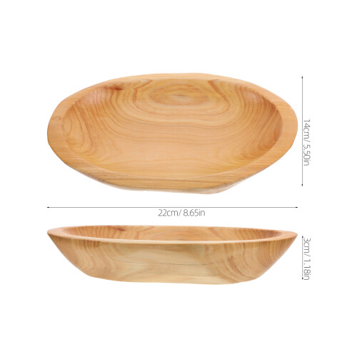 Plateau Bois Khaki Oval Simple Pour Service Alimentaire 1