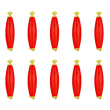 Red Oval Bobbers 10 Pcs Eva Foam Fishing Buoy Lightweight Weighted Tackle Portable for Freshwater Fishing