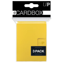 Ultra PRO - Caja Protectora PRO 15+ para 3ct (Amarillo) - Protege tus Tarjetas Coleccionables