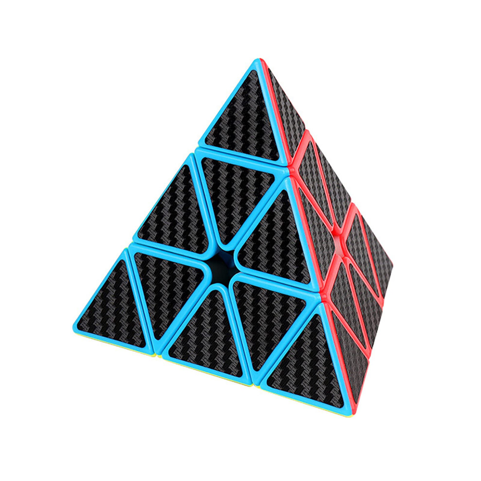 AMAZA 3X3 Pyramid Speed Cube Carbon Fiber Sticker Puzzle Cube 3X3X3 Speed Cube Triangle Magic Cube Puzzle Toy Magic Cube Puzzles-image-OPC-PJYGGTX-NEW