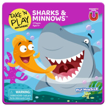 Take N Play Anywhere - Sharks & Minnows - Magnetyczne gry podróżnicze dla dzieci - Gry dla dzieci dla 2 graczy dla dzieci w wieku 6 lat i starszych