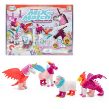 POPULRA LEKSAKER Magnetisk mix eller match Pastell Mythical Kingdom Toy Play Set 15 delar