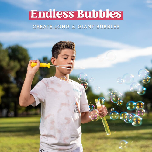 Set de 45 Bâtonnets à Bulles JOYIN avec Recharges de Solution Concentrée, 14,6" 9 Couleurs 1