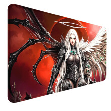 MTG jtszszonyeg varrott lekkel TCG jtkszonyeg MTG TCG-hez 24 x 14 hvelykes kereskedsi krtya tintval festett MTG szonyeg troltskval Sima