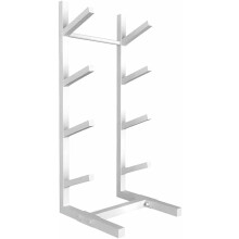 Bodenstehendes Snowboard-Rack für Home-Fitnessstudio, 25x25x68cm, Weiß, Aufbewahrung für Skier und Sportmatten
