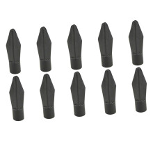 Pack of 10 Safe Arrowhead Arrows with Soft Tips for Target Practice, Racing, and Training - Black Rubber Arrowheads