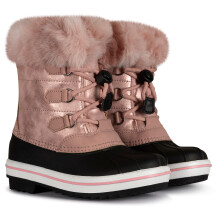 (29, Pink) Trespass Unisex Kids Snowboot Faux Fur Trim Eiry