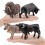 4 Pcs Simulation Farm Cow Cattle Ox Bull Figurine 3