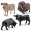 4 Pcs Simulation Farm Cow Cattle Ox Bull Figurine 5