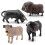 4 Pcs Simulation Farm Cow Cattle Ox Bull Figurine 1