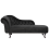 Beliani Left-Hand Chaise Longue NIMES Velvet Black 1