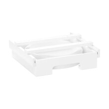 Kitchen Dispenser Vertical Dish Organizer 25x27x7 cm White Space-Saving for Parties and Picnics Opulent Garden