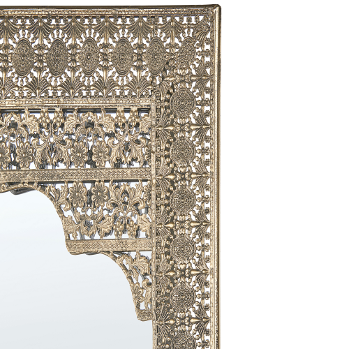 Beliani Wall Mirror PALI 60 cm 90 cm Metal Gold 2