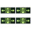 4pcs Luminous Emergency Exit -Schild Glühen Ausgangsanzeige 11