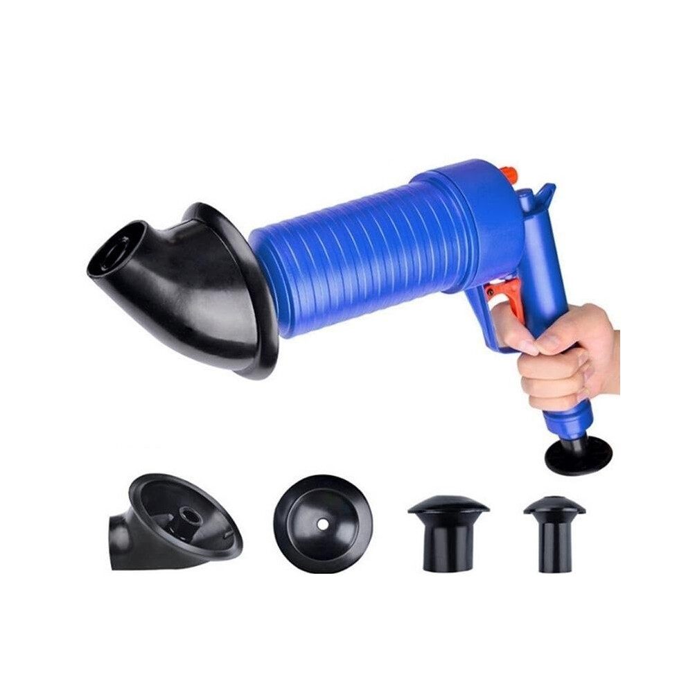 Drain Cleaner Plunger With 4 Suction Cups, High Pressure Air Drain Pump For Kitchen Sink And Toilet, Pipe Dredge Tool 6447073982774