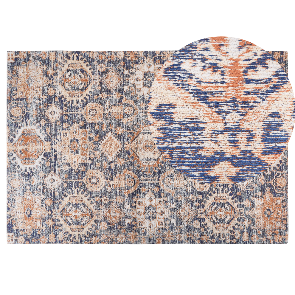 Rug KURIN Blue 140 x 200 cm Cotton