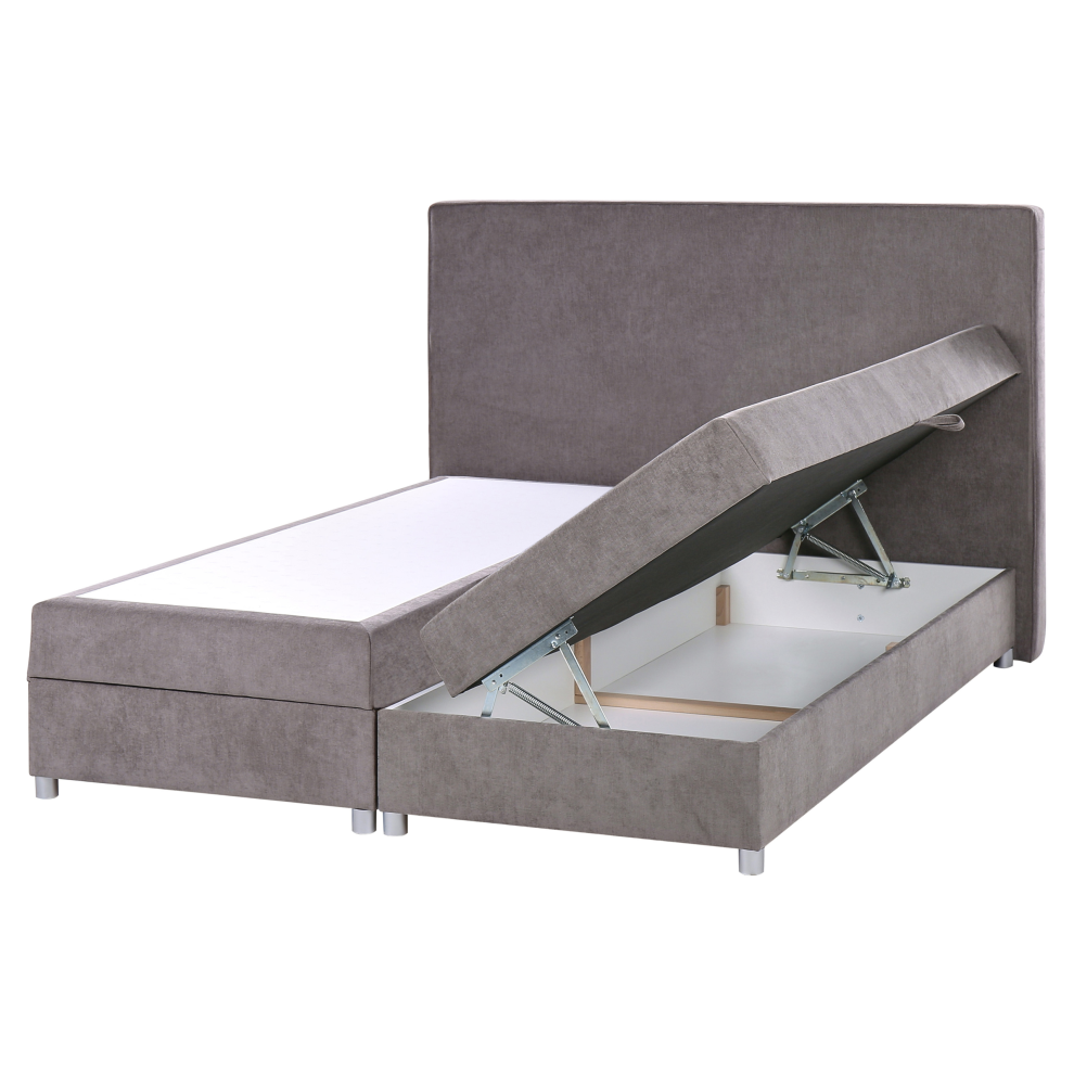 Divan Bed with Storage Fabric MINISTER 160 x 200 cm (EU King Size) Taupe