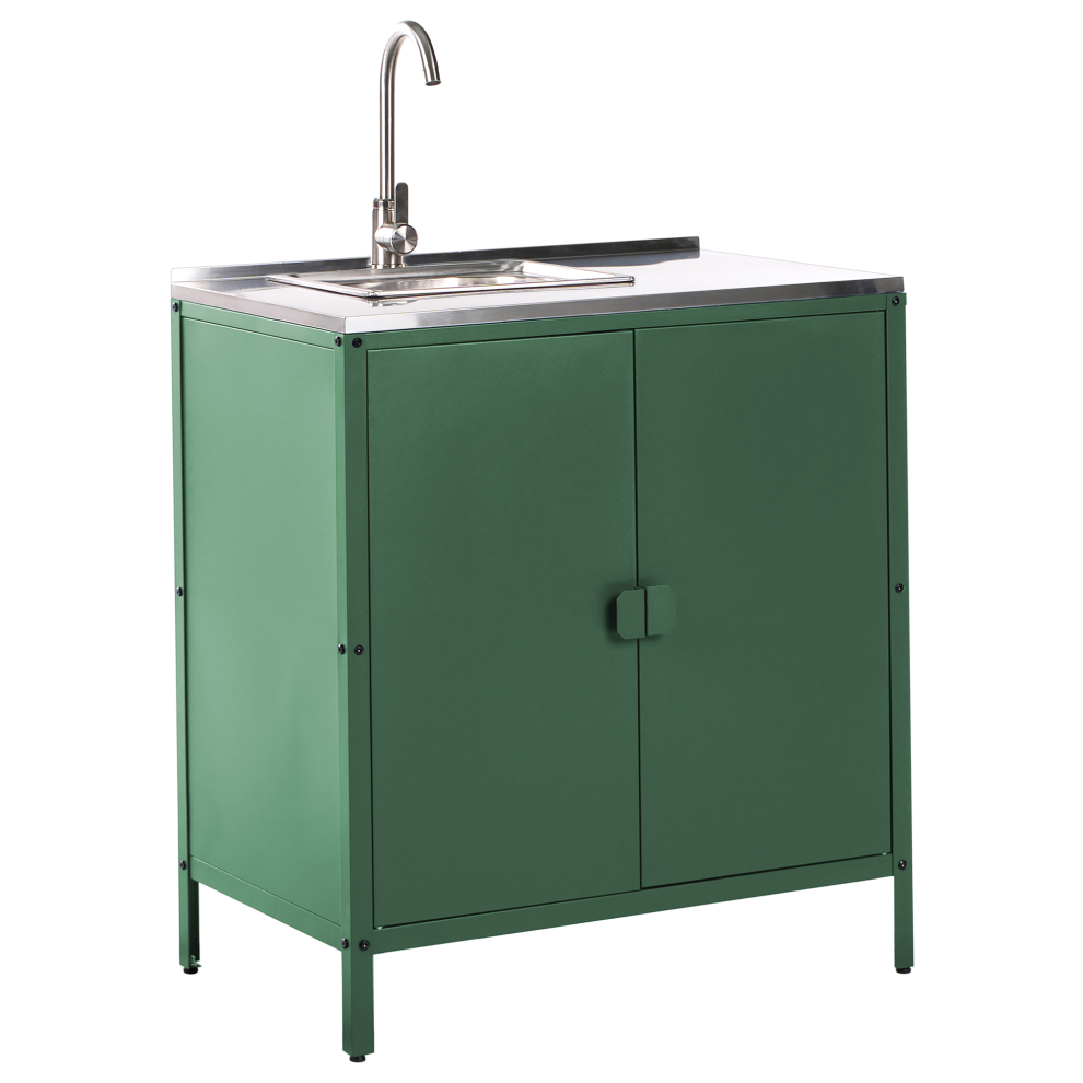 Outdoor Kitchen Cabinet with Sink VILAMA Green