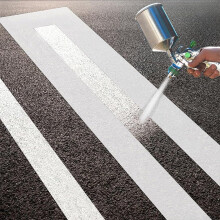 Parking Line Stencil - Foldable Reusable Silicone Stencil for Asphalt and Concrete Paving, 4-Inch Width