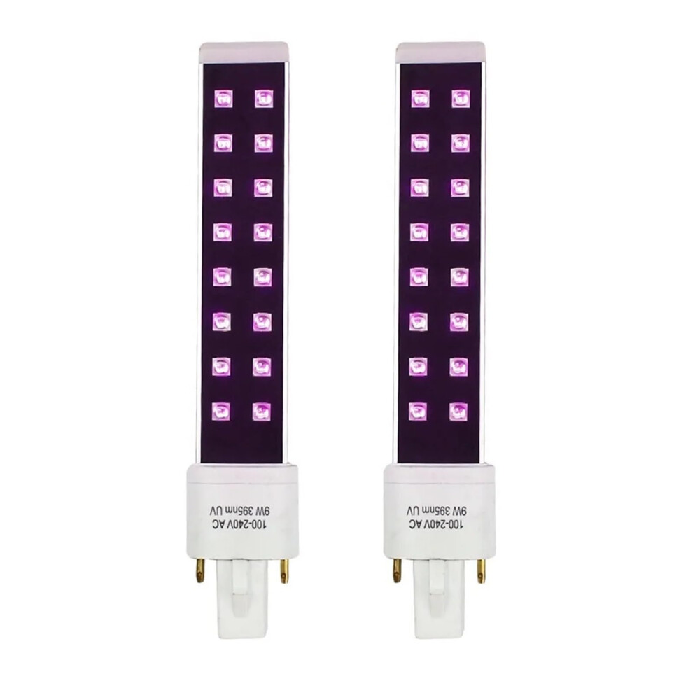 Light Uv Lamp 9W For Nail Art Drying, Replacement Uv Led Lamp 365Nm 405Nm, Phototherapy Gel Curing With 16Leds