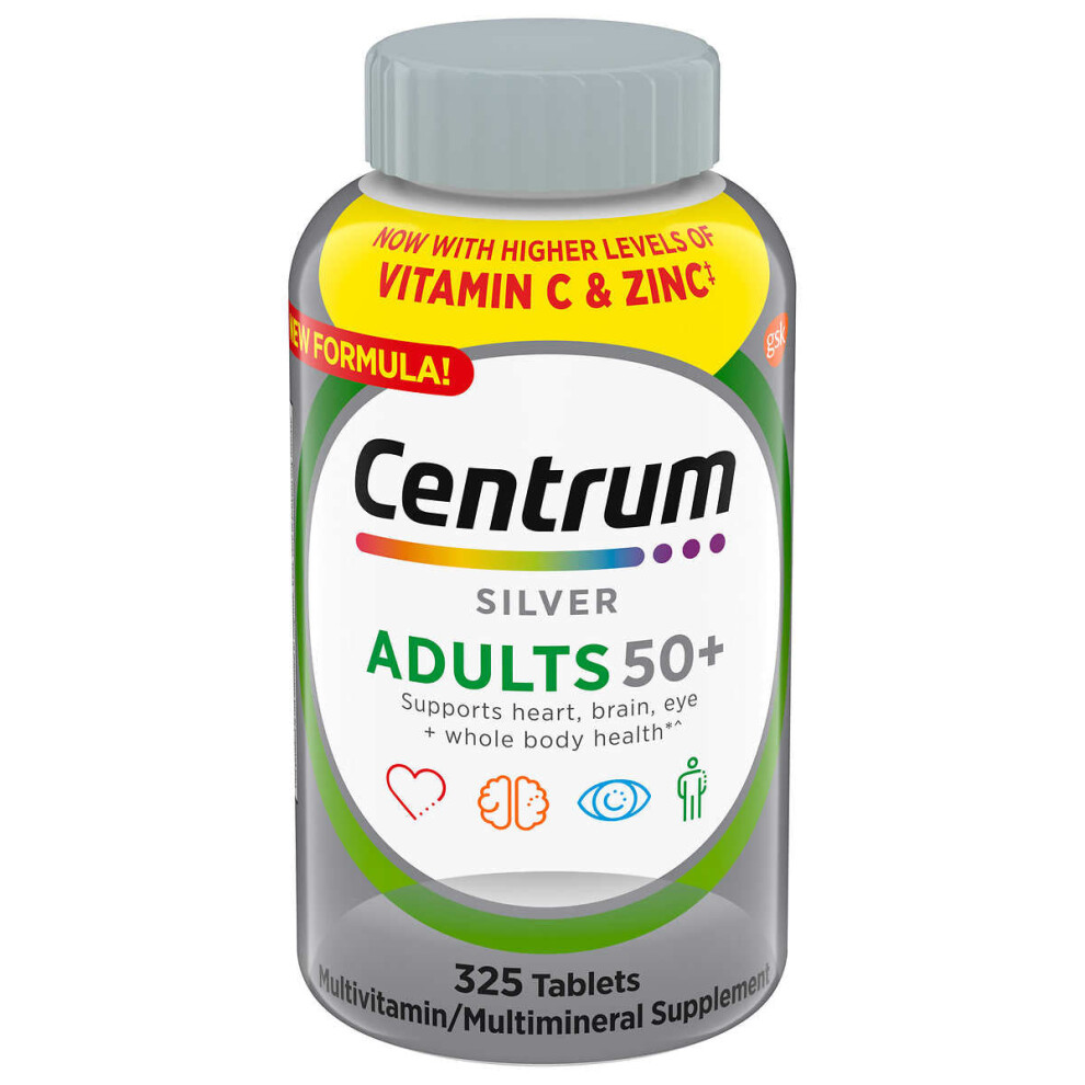 Centrum Silver Adults 50+ Multivitamin/Multimineral, 325 comprimés