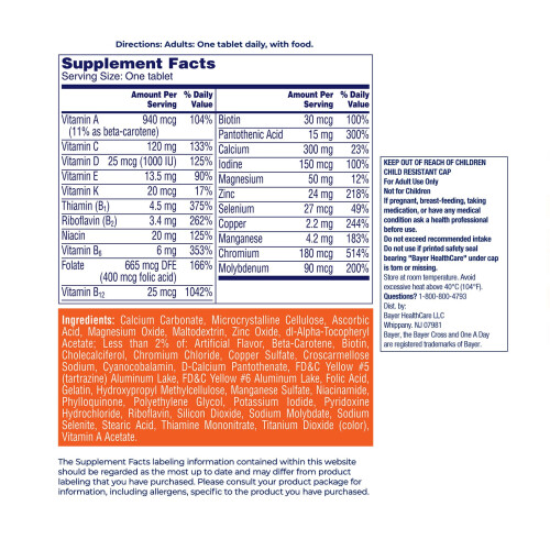 One A Day Women's 50+ Multivitamin, 300 tabletter 2