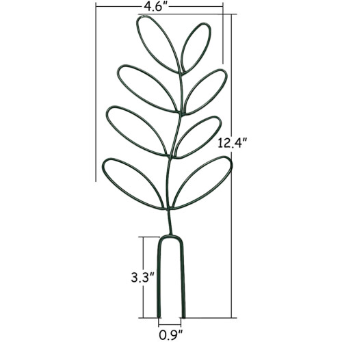 Small Trellis for Potted Plants Wrought Iron Leaf 1