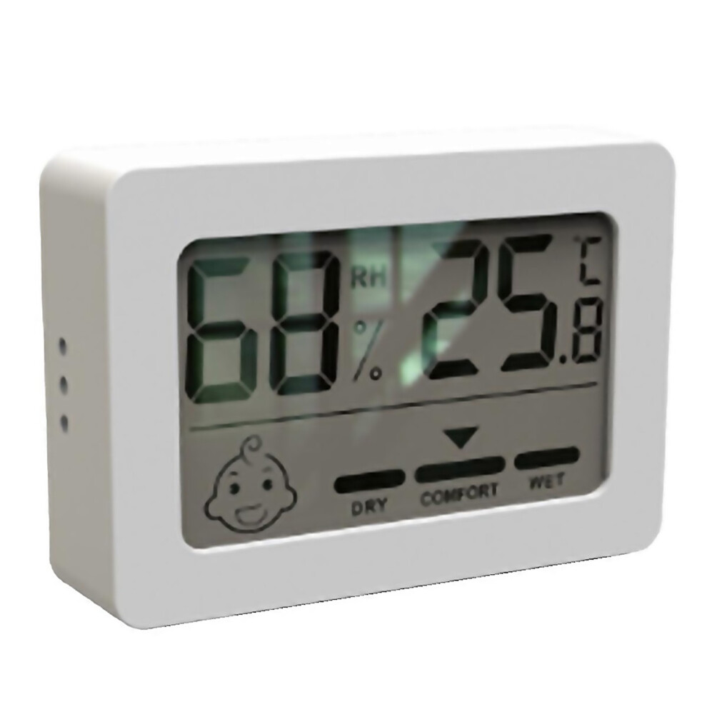 For Mini Lcd Digital Hygrometer Electronic Household Thermometer White