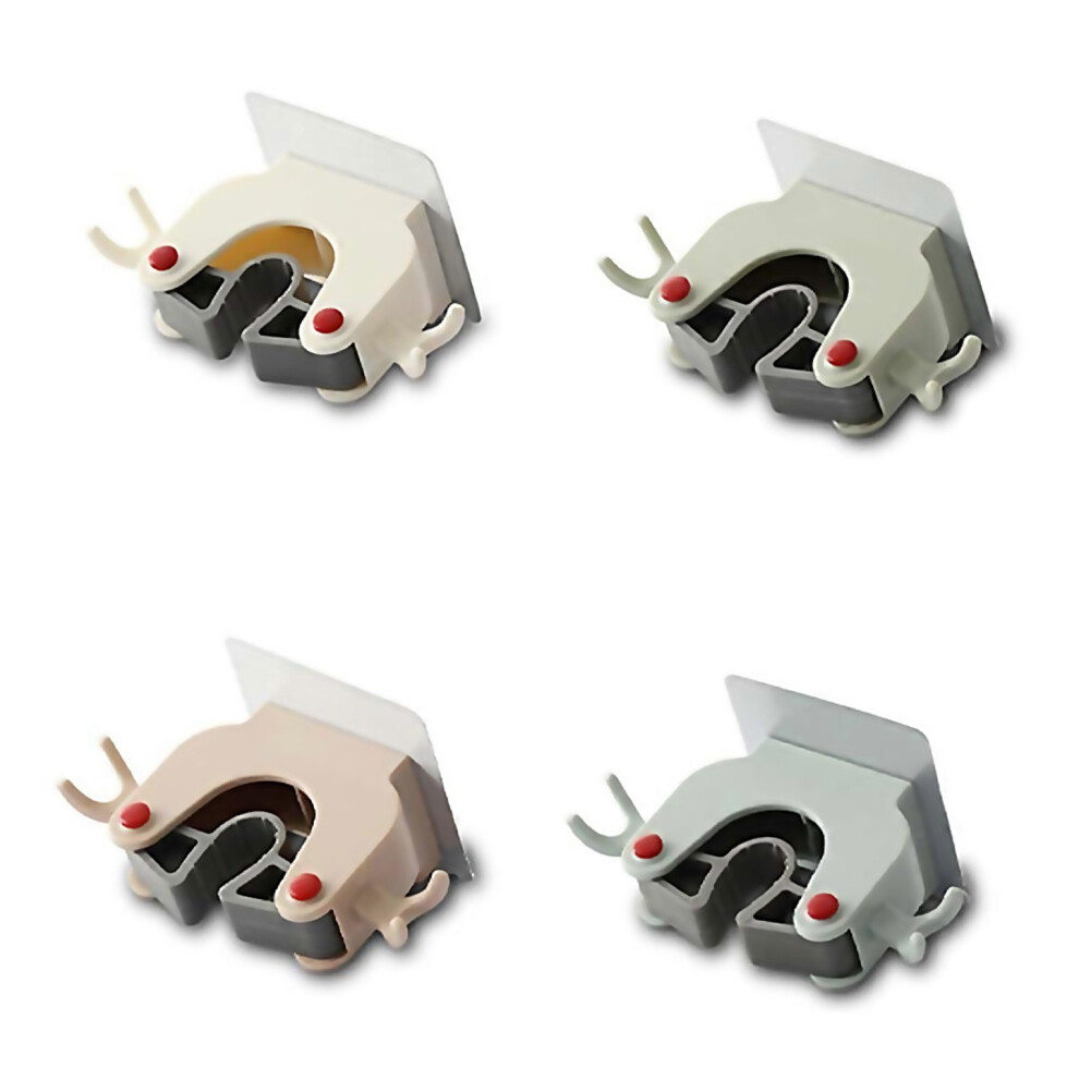 For 4pcs Broom Hangermop Holder Wall Mount Broom Holder Wall Mount-image-OPC-PJYH2TB-NEW