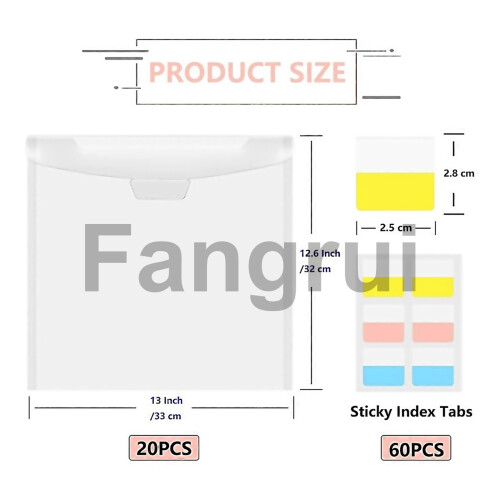 For Scrapbook Organizer Envelopes Storage Pockets Sleeves 2
