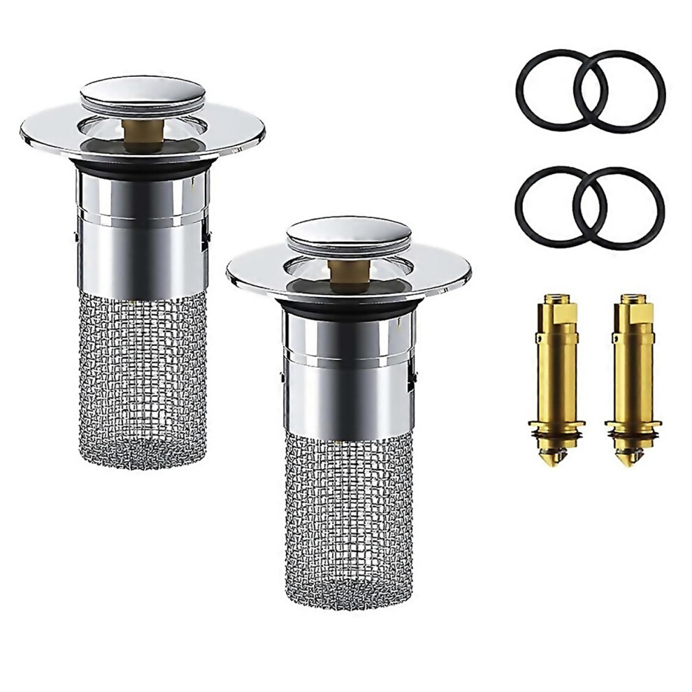 For 2Pcs Bathroom Sink Stopper Hair Catcherbathroom Sink Drain Strainer 6000001172229