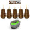 For 5pcs Carp Fishing Method Feeder Cage 20g Quick Release Bait 5