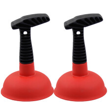 Kitchen Sink Plunger 2PCS, Mini 4x7 Inch Rubber Plunger with Ergonomic Removable Handle for Household and Restaurant