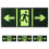 4pcs Luminous Exit -Schild Glühender Notfallausgangsanzeige 1