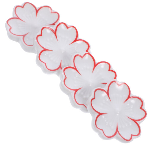 4pcs Ceramic Tableware Chopstick Rest Chopstick Rack Decor (White)