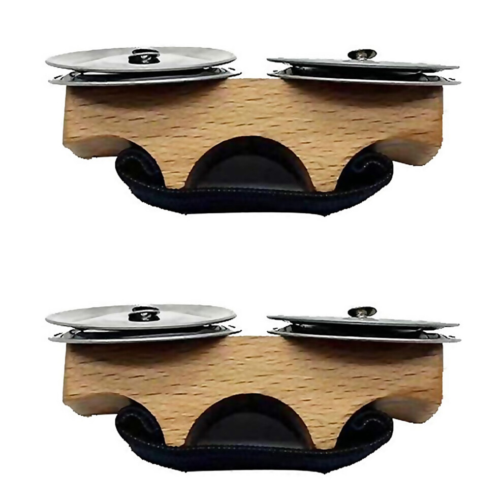 For Wood Color Finger Bells Percussion Accessories For Cajon Djembe