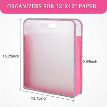 For 5 Pack Scrapbook Paper Organizer Expanding Paper Pink