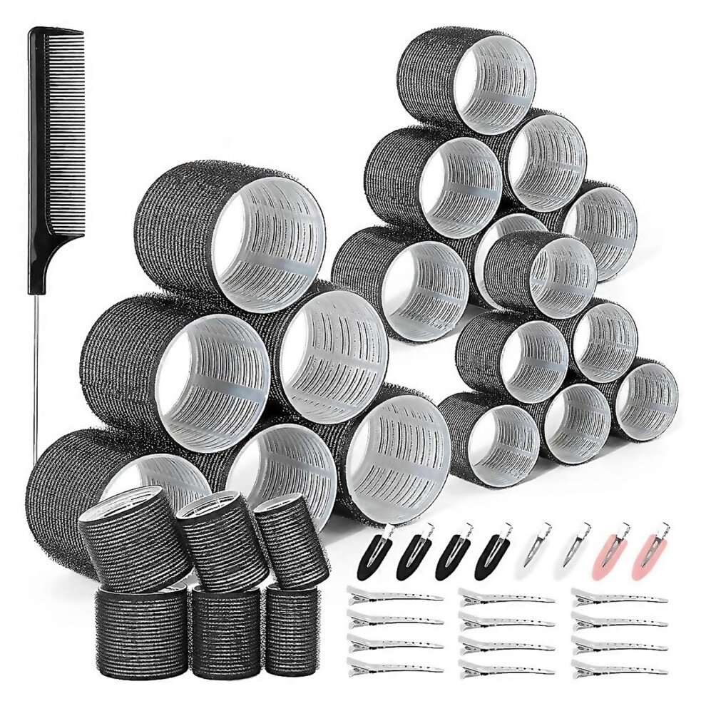 For 43pcs Hair Curlers Rollers With Clips Hair Roller With 3 Sizes